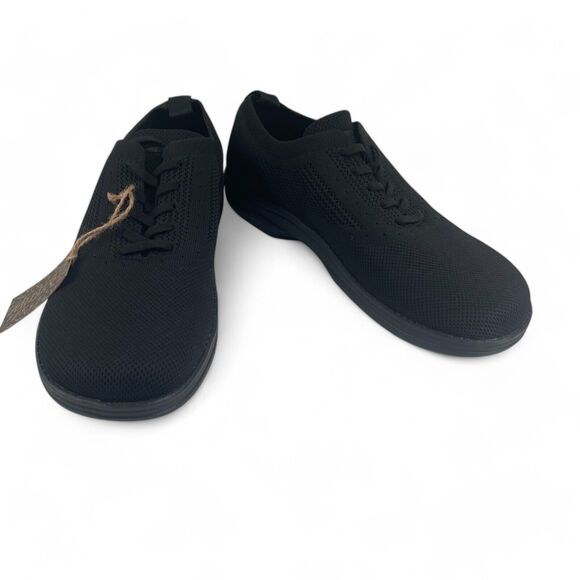 Itazero Black Men 12W Oxford Walking Shoes Arch Support Plantar Fasciitis Ortho - Picture 2 of 6